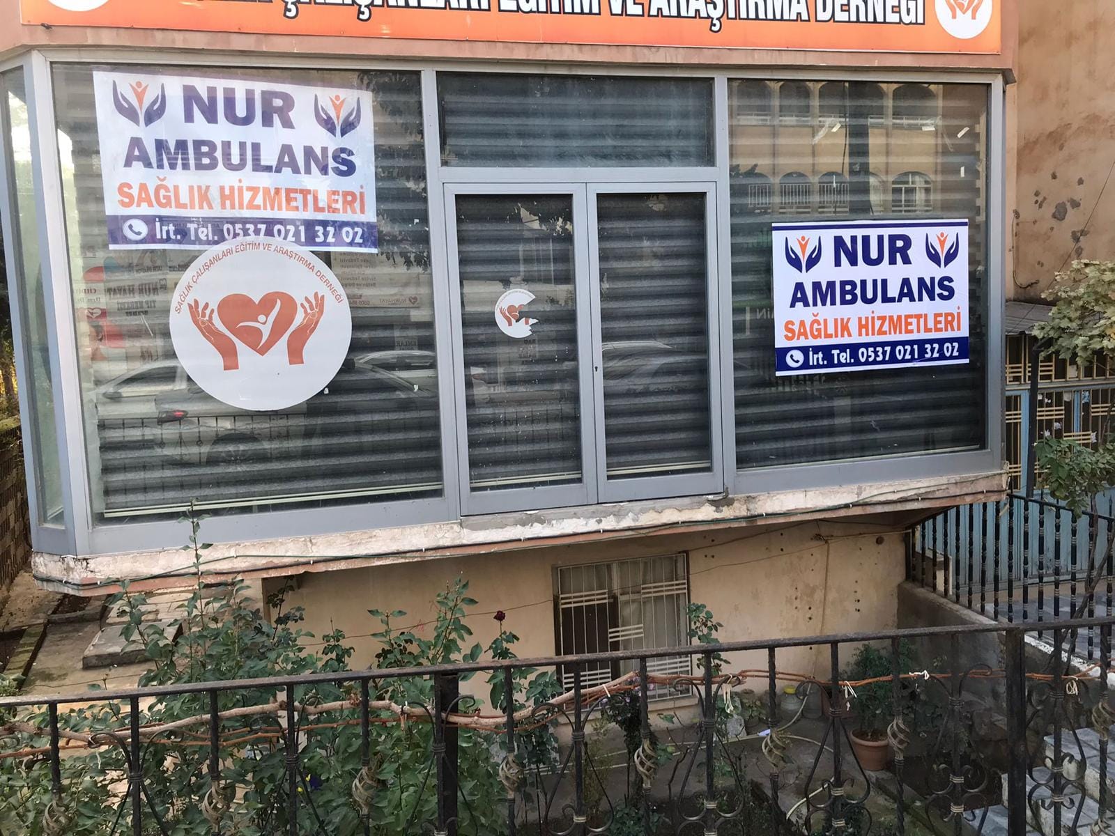 Nur Ambulans ofis cephesi ve tabelası, Haliliye / Şanlıurfa